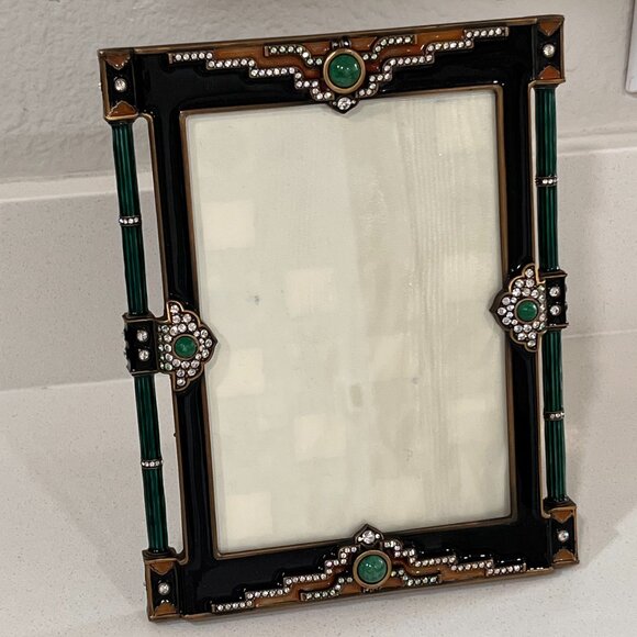 Jay Strongwater Art Deco 5x7 Picture Frame - Picture 1 of 5
